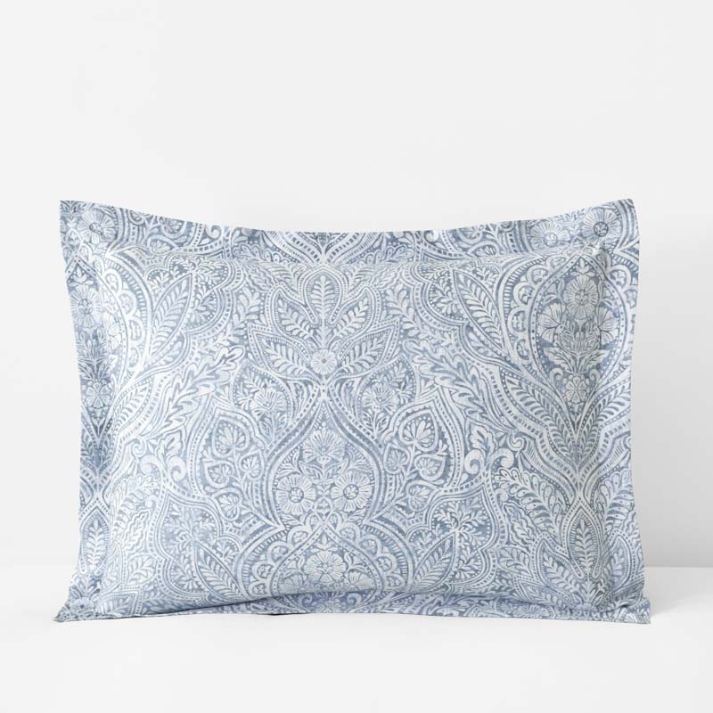 Paisley Grace Floral Premium Smooth Wrinkle-Free Sateen Sham - Blue, King