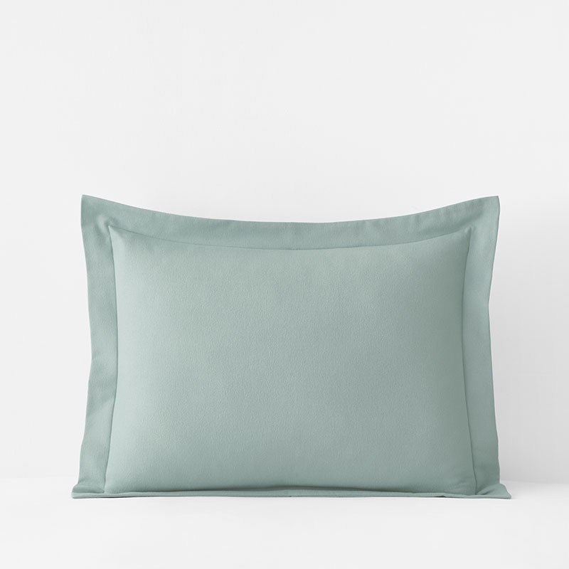 Classic Ultra-Cozy Cotton Velvet Flannel Sham - Seafoam, Standard