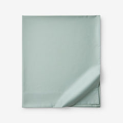 Premium Smooth Supima® Cotton Wrinkle-Free Sateen Flat Bed Sheet - Sea Mist, Queen