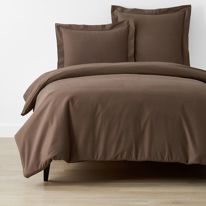 Brushed Cotton Duvet Cover - Coffee, Full/Queen