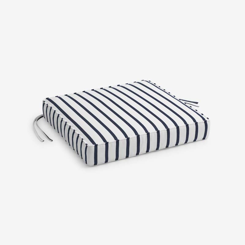 Replacement Boxed Edge Chair Cushion - Lido Stripe, 16 in. x 15 in.