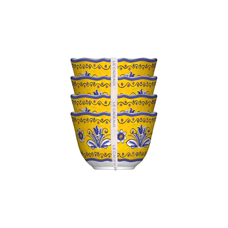Benidorm Dip Bowls, Set of 4 - Yellow