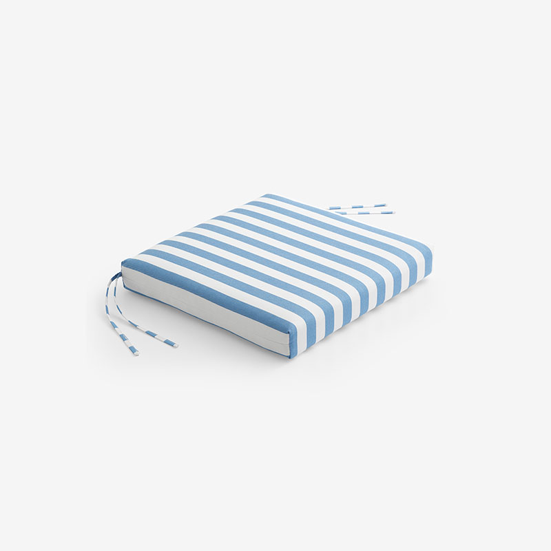 Replacement Knife Edge Chair Cushion - Narrow Stripe Air Blue, 16 in. x 15 in.