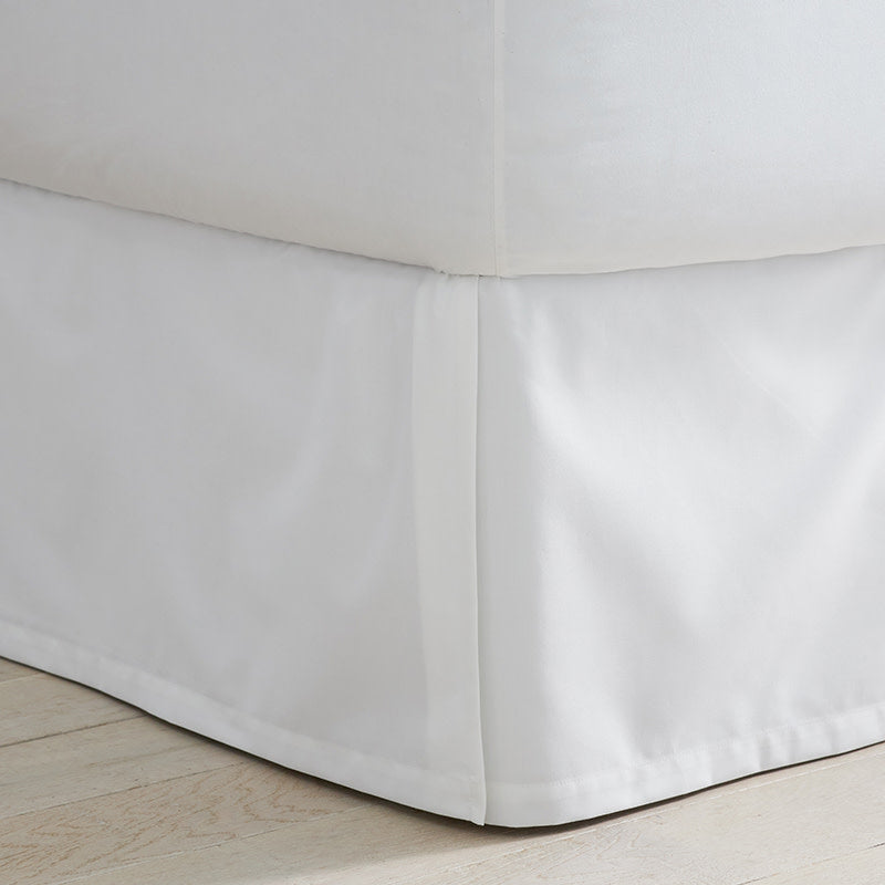 Classic Smooth Wrinkle-Free Sateen Bed Skirt - White, King