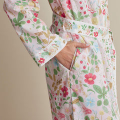 Printed Voile Women's Kimono Robe - Strawberry Fields, XL/XXL