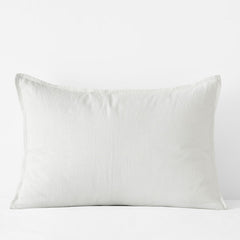 Premium Breathable Washed Linen Solid Sham - White, King