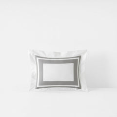 Double Border Premium Smooth Supima® Cotton Wrinkle-Free Sateen Sham - Silver, Boudoir