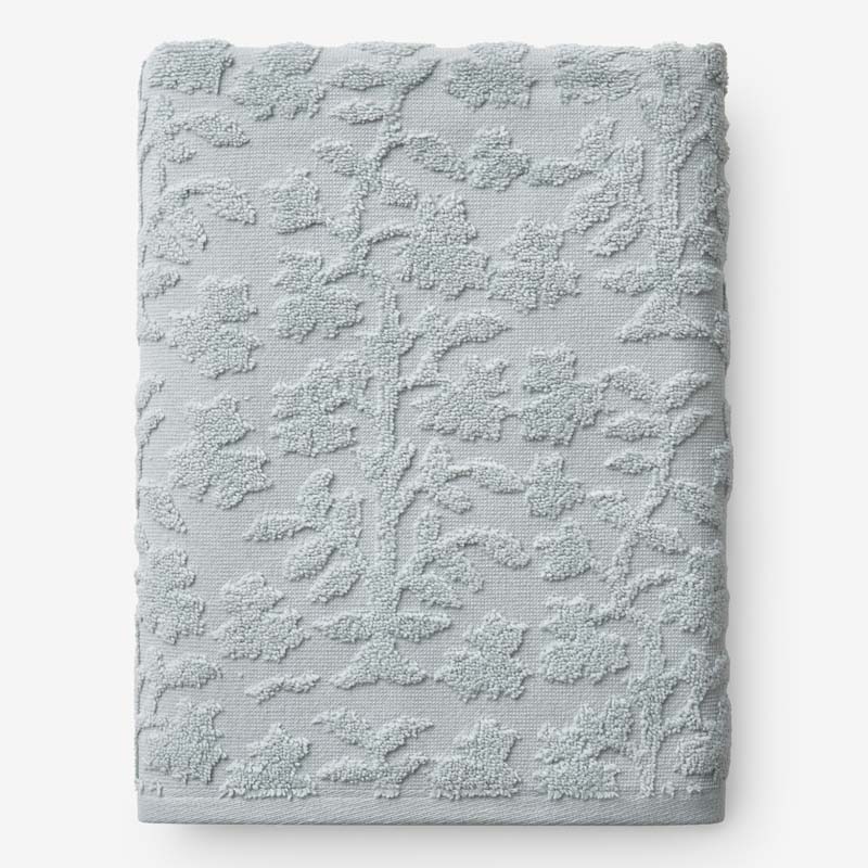 Floral Jacquard Bath Sheet - Light Seaspray