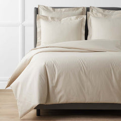 Premium Cool Supima® Cotton Percale Duvet Cover - Oatmeal, King/Cal King