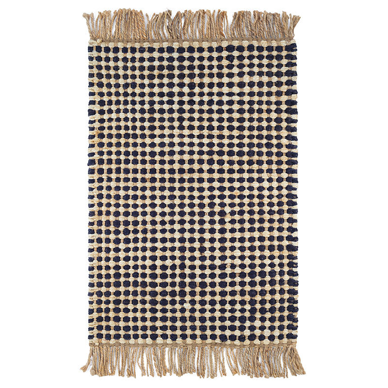 Kuba Handwoven Jute Rug - Black, 2' x 3'