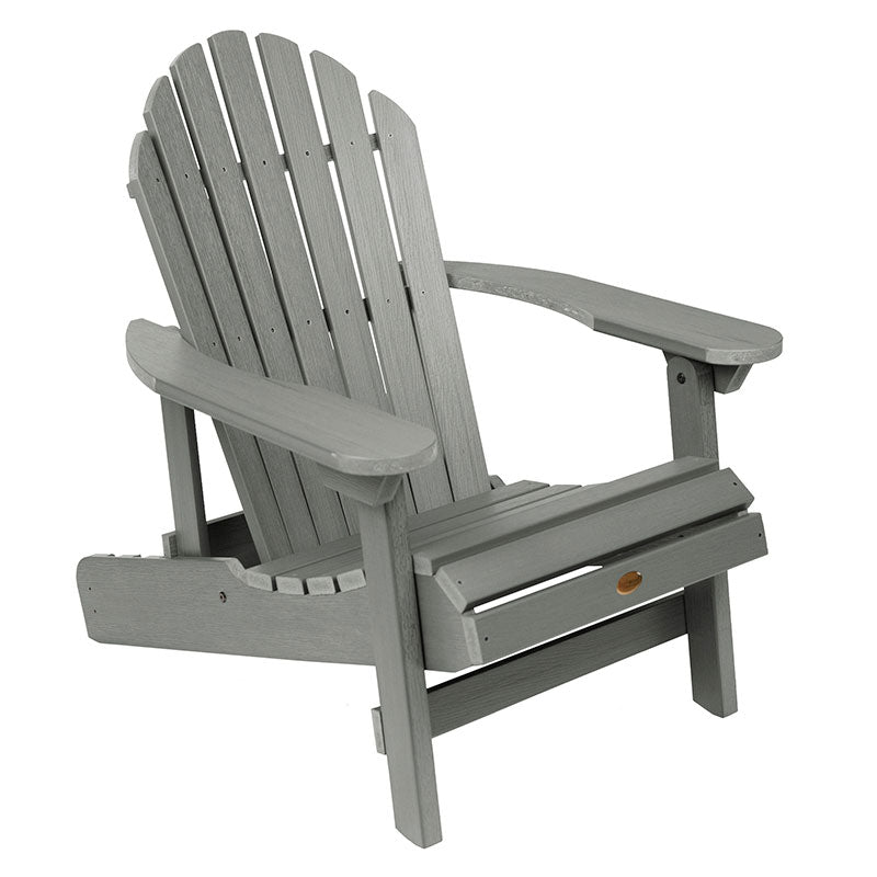 Folding and Reclining Adirondack Chair - Gray