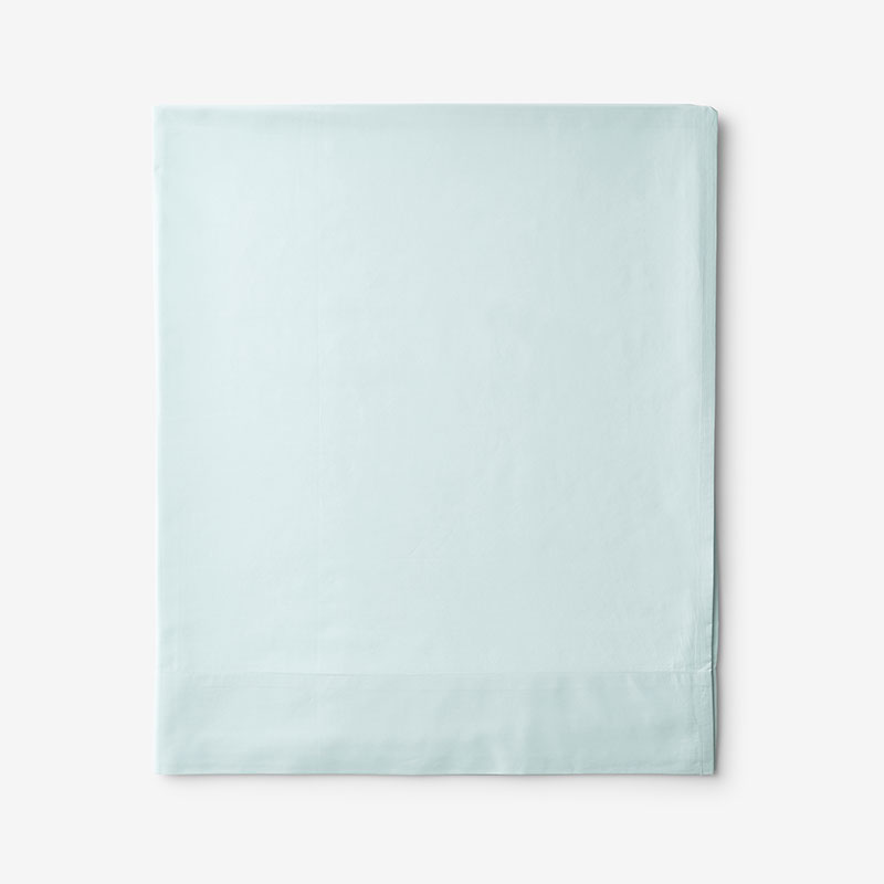 Classic Cool Cotton Percale Flat Bed Sheet - Pale Blue, King