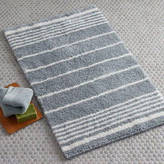 Plush Spa Stripe Bath Rug - Dark Seaspray, 24 in. x 40 in.