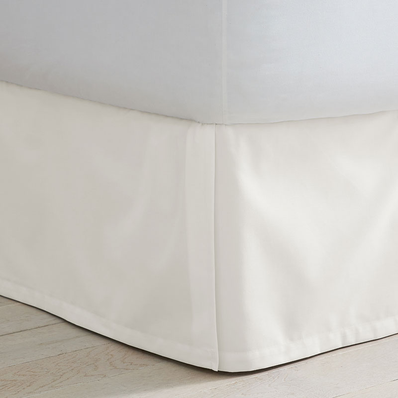 Classic Smooth Wrinkle-Free Sateen Bed Skirt - Creme, Twin