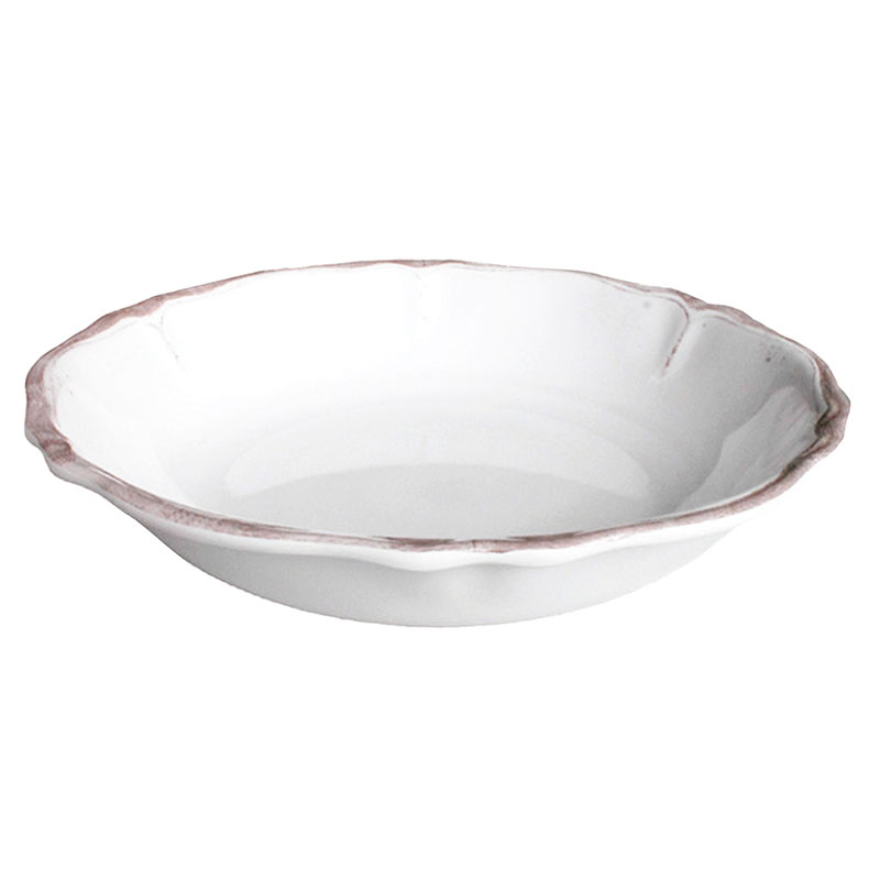 Rustica Antique White Melamine Serving Bowl - White