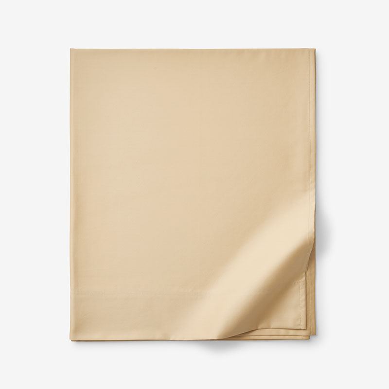 Premium Smooth Supima® Cotton Wrinkle-Free Sateen Flat Bed Sheet - Yellow, Twin/Twin XL