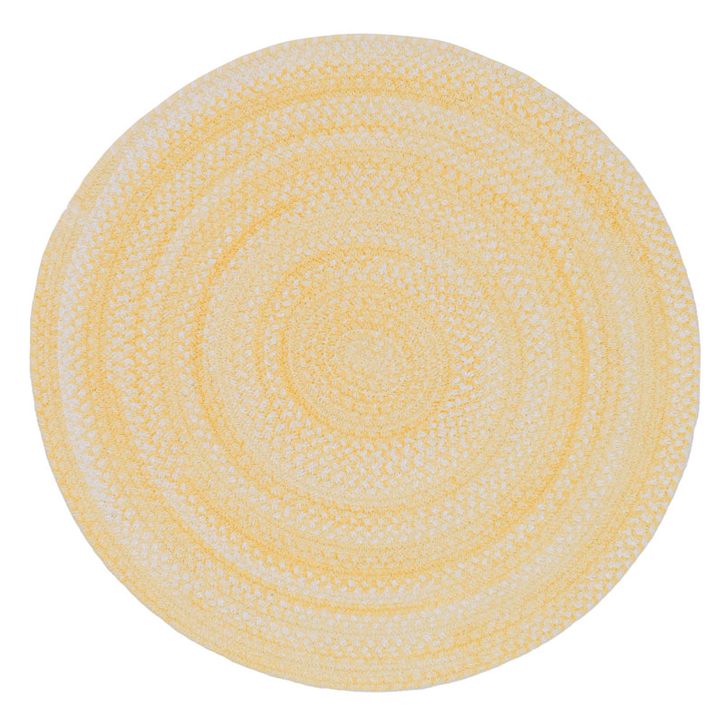 Bambini Braided Chenille Rug - Yellow, 5' Round
