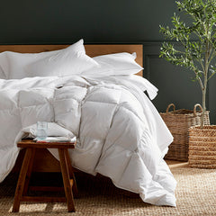 Premium Organic Cotton, Down Extra Warmth Comforter - White, King/Cal King
