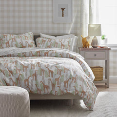 Ditsy Gingham Removable Wallpaper - Beige, Panel