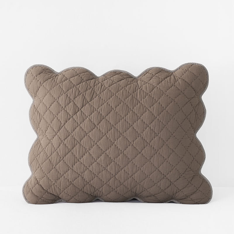 Scallop Quilted Sham - Pinecone, King