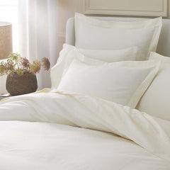 Luxe Smooth Egyptian Cotton Sateen Fitted Bed Sheet - Cream, Queen