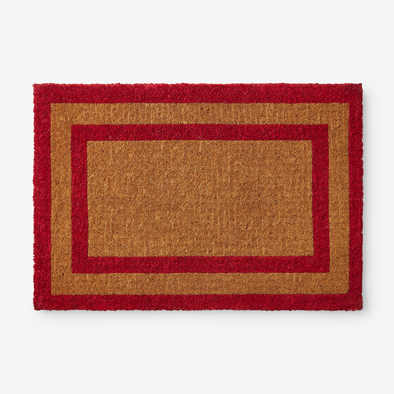 Border Coir Doormat - Red, 24 in. x 36 in.