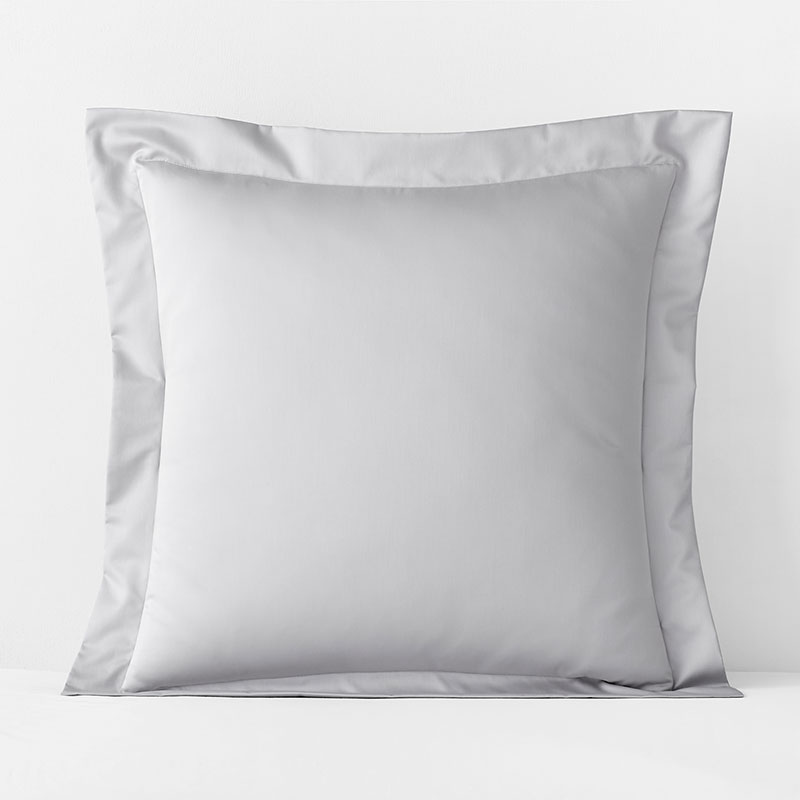 Premium Smooth Supima® Cotton Wrinkle-Free Sateen Sham - Light Gray, Euro