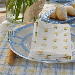 Flower Napkins, Set of 4 - Flowers Yellow