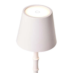 Bamboo Cordless LED Table Lamp - White