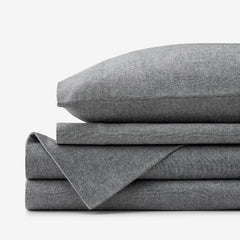 Bromley Premium Ultra-Cozy Flannel Bed Sheet Set - Smoke, Queen