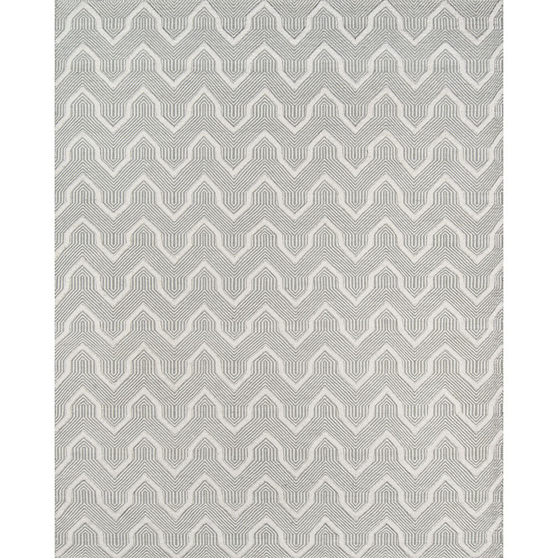 Arrow Stripe Handwoven Wool Rug - Gray, 4' x 6'