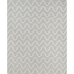 Arrow Stripe Handwoven Wool Rug - Gray, 4' x 6'
