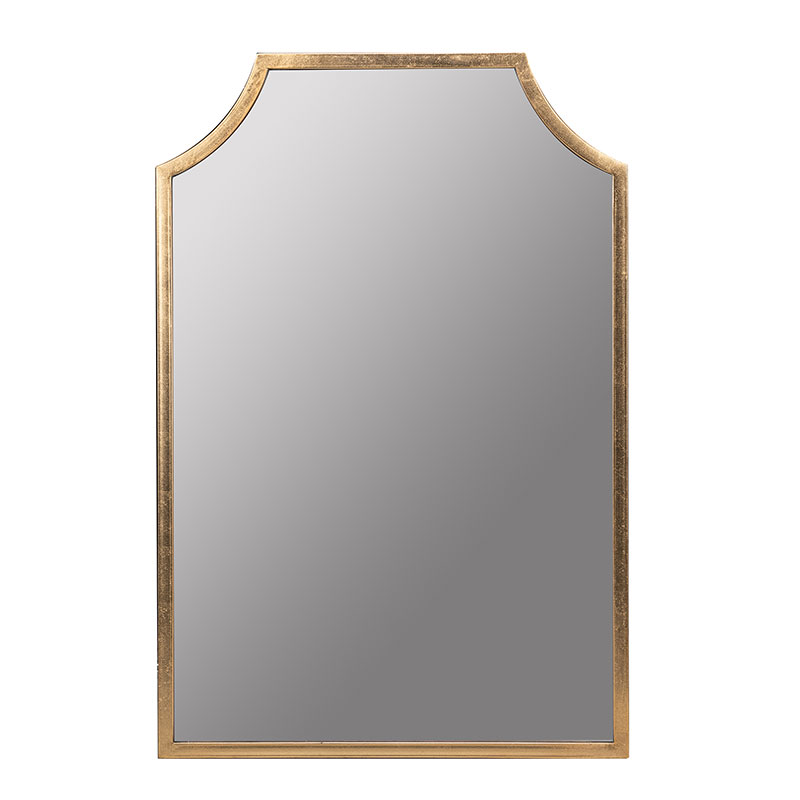 Gilded Arched Frame Wall Mirror - Gold