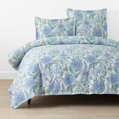 Garden Bliss Classic Smooth Sateen Duvet Cover - Blue Multi, King/Cal. King