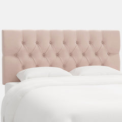 Park Tufted Velvet Headboard - Blue/Stripe, Full