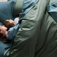 Premium Smooth Supima® Cotton Wrinkle-Free Sateen Duvet Cover - Ocean Blue, Full