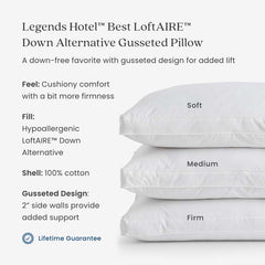 Premium Best Down Alternative Pillow - Gusseted, Medium, King