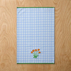 Floral Plaid Kitchen Towel Sets - Multi, Set of 4