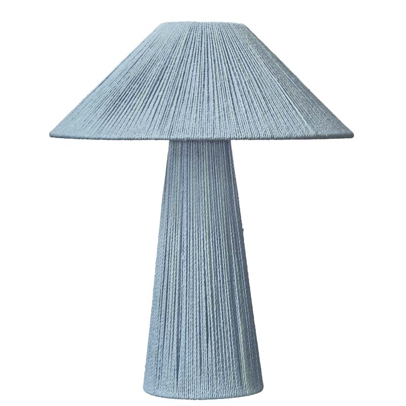 Jute Rope Table Lamp - Blue