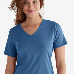 Pima Cotton Nightgown - Blue Denim, L